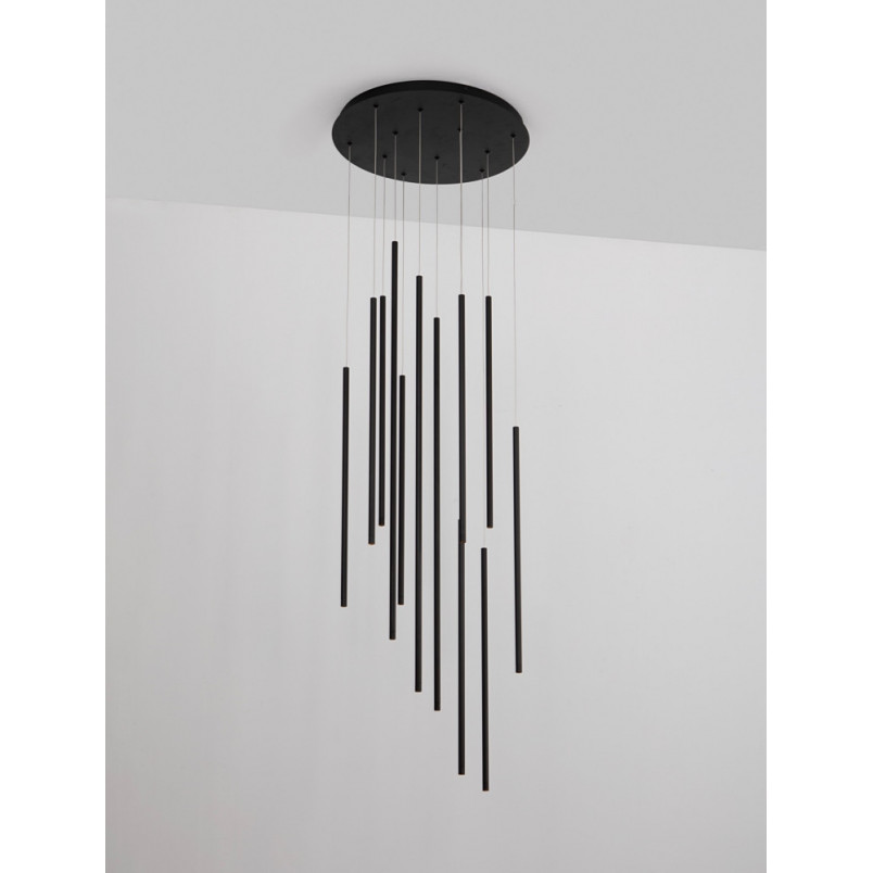 Lampa wiszące tuby Simple LED 50cm czarna