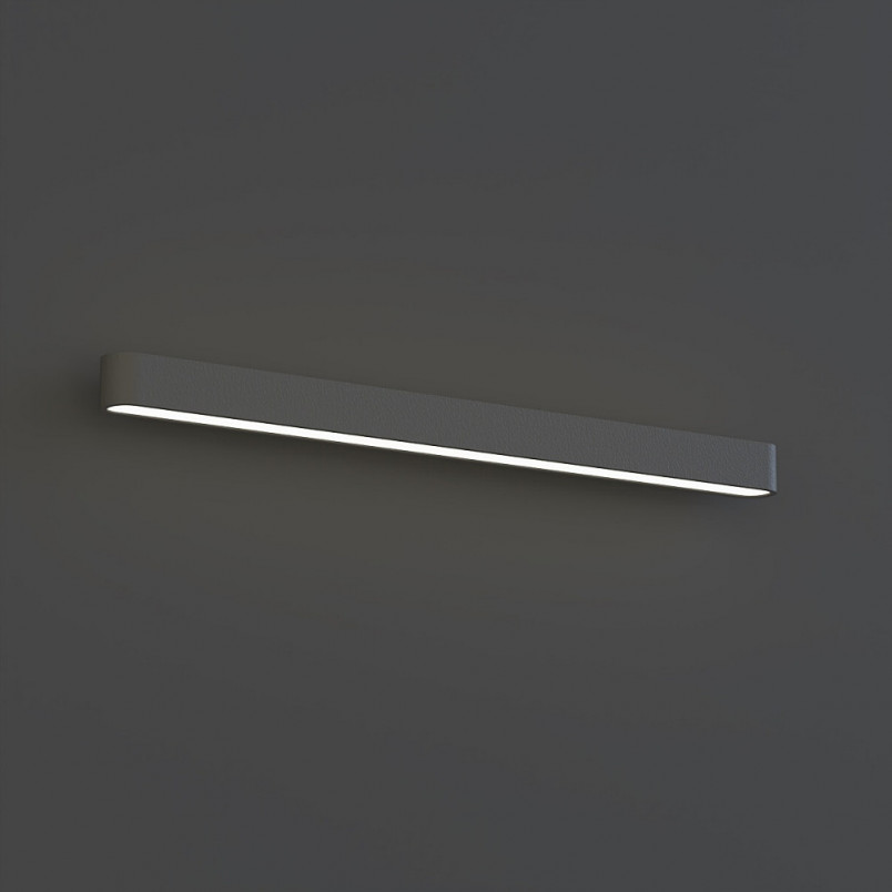 Kinkiet podłużny minimalistyczny Soft LED 90x6cm grafitowy Nowodvorski