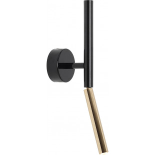 Kinkiet minimalistyczne regulowany Stick czarny / złoty Aldex
