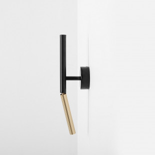 Kinkiet minimalistyczne regulowany Stick czarny / złoty Aldex