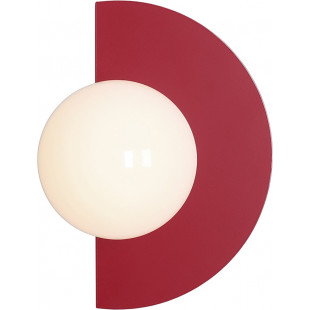 Kinkiet dekoracyjny szklana kula Loop biały / czerwony Aldex