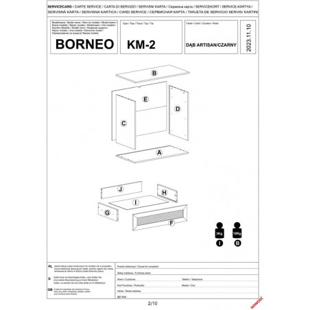 Komoda boho na nóżkach z 3 szufladami Borneo 80x40cm dąb aristan Halmar