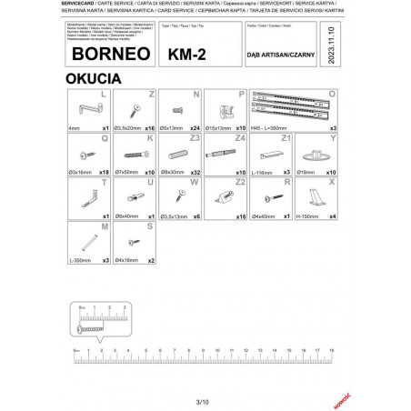 Komoda boho na nóżkach z 3 szufladami Borneo 80x40cm dąb aristan Halmar
