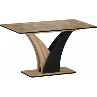 Stół rozkładany na jednej nodze Vento 120x68cm dąb artisan / czarny Signal