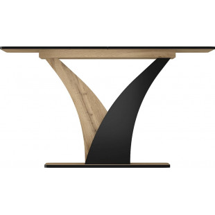 Stół rozkładany na jednej nodze Vento 120x68cm dąb artisan / czarny Signal