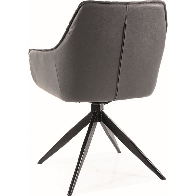 Krzesło fotelowe obrotowe Sempre szary / czarny mat Signal