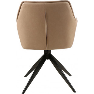Krzesło fotelowe obrotowe Sempre beżowy / czarny mat Signal