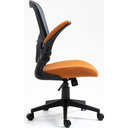 Fotel biurowy z siatki Q-333 czarno-pomarańczowy Signal
