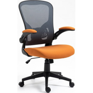 Fotel biurowy z siatki Q-333 czarno-pomarańczowy Signal