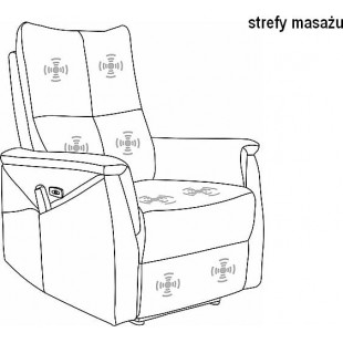 Fotel rozkładany z funkcją masażu Neptun Buffalo 10 oliwkowy Signal