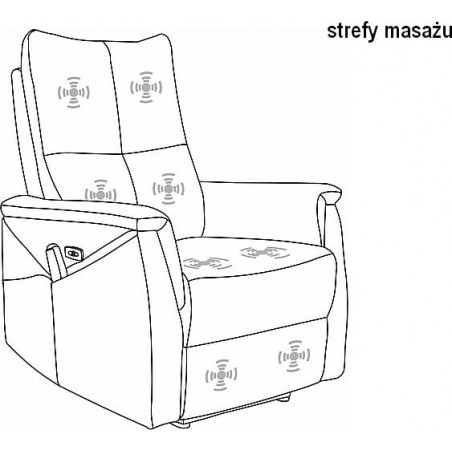 Fotel rozkładany z funkcją masażu Neptun Buffalo 10 oliwkowy Signal