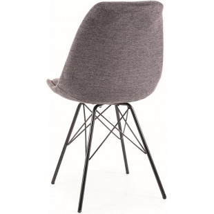 Krzesło tapicerowane Ken tkanina brego szare Signal