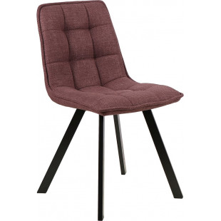 Krzesło tapicerowane pikowane Ellis Bjorn 99 wrzosowy / czarny Signal