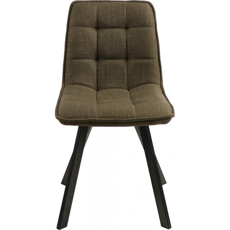 Krzesło tapicerowane pikowane Ellis Bjorn 77 oliwkowy / czarny Signal