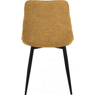 Krzesło tapicerowane pikowane Chic Brego 68 curry / czarny Signal