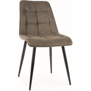 Krzesło tapicerowane pikowane Chic Brego 77 oliwkowy / czarny Signal