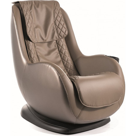 Fotel z ekoskóry z funkcją masażu Bugatti beżowy / brązowy Signal