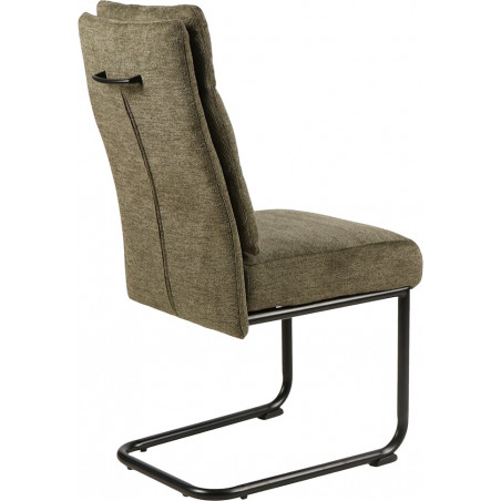 Krzesło na płozie Berry Brego 77 oliwkowy / czarny Signal