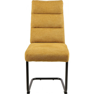 Krzesło tapicerowane na płozie Berry Brego 68 curry / czarny Signal
