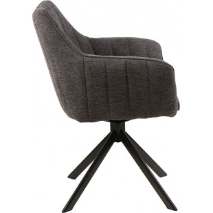Krzesło tapicerowane obrotowe Azalia Brego 18 ciemny szary / czarny Signal