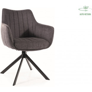 Krzesło tapicerowane obrotowe Azalia Brego 18 ciemny szary / czarny Signal