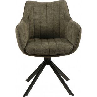 Krzesło tapicerowane obrotowe Azalia Brego 77 oliwkowy / czarny Signal