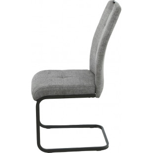 Krzesło tapicerowane na płozie Axo Brego 07 szary / czarny Signal