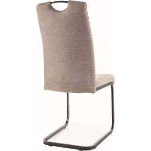 Krzesło tapicerowane na płozie Axo Brego 34 beżowy / czarny Signal