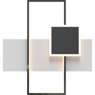 Plafon nowoczesny Salo 48cm czarny / biały Zumaline