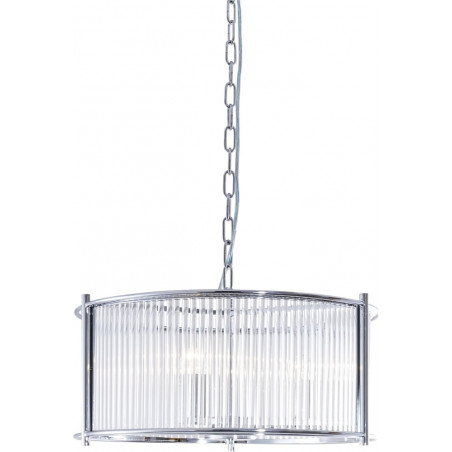 Lampa wisząca szklana hampton Marmo 50cm przeźroczysty / srebrny Zumaline