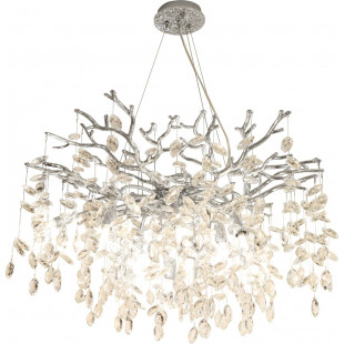 Lampa wisząca dekoracyjna glamour Cindy 80cm srebrna Zumaline