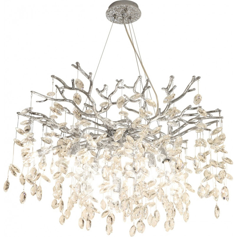 Lampa wisząca dekoracyjna glamour Cindy 80cm srebrna Zumaline