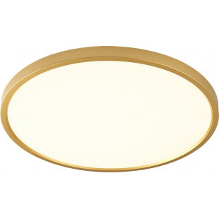 Plafon okrągły glamour Cami LED 60cm biały / złoty Zumaline