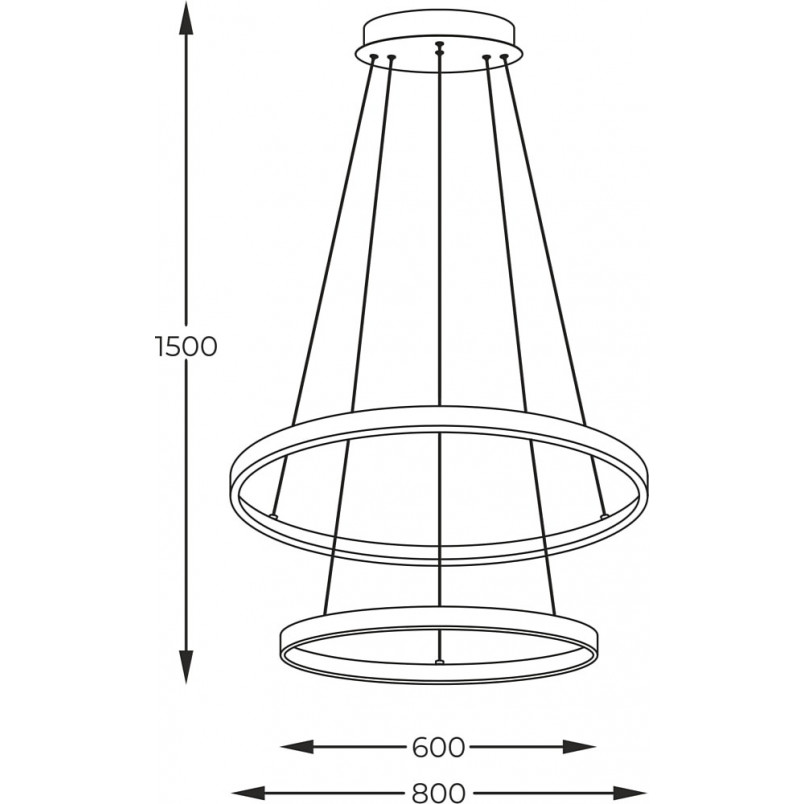 Lampa wisząca okrągła podwójna Breno LED 80cm złota Zumaline