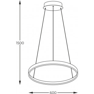 Lampa wisząca okrągła nowoczesna Breno LED 60cm czarna Zumaline