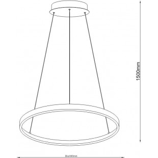 Lampa wisząca okrągła nowoczesna Breno LED 80cm czarna Zumaline