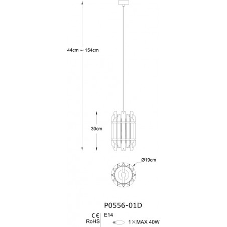 Lampa wisząca szklana hampton Alexandria 19cm transparentny / złoty Zumaline