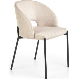 Krzesło tapicerowane "muszelka" z podłokietnikami K373 beżowe Halmar