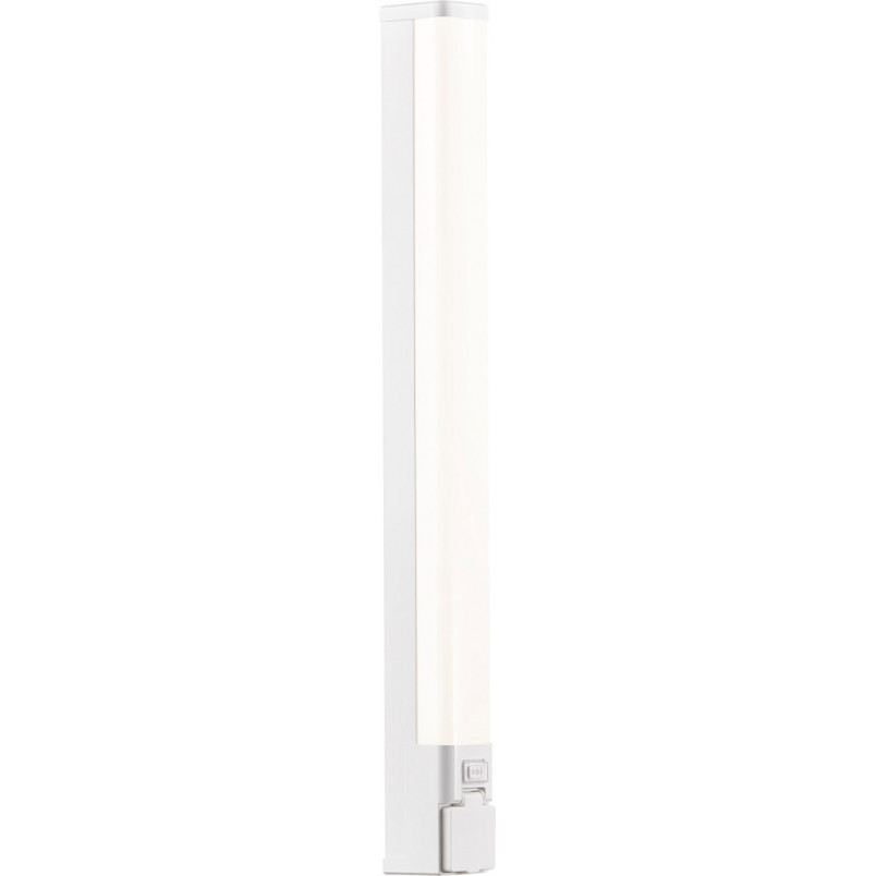 Kinkiet łazienkowy z włącznikiem i gniazdkiem Sjaver LED biały