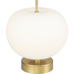 Lampa stołowa szklana kula Apple Opal/Złoty marki Altavola