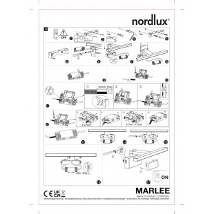 Kinkiet łazienkowy podłużny Marlee LED 50cm 3000K biały Nordlux
