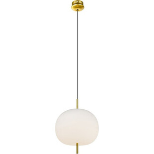 Lampa wisząca szklana kula Apple 28 Opal/Złoty marki Altavola