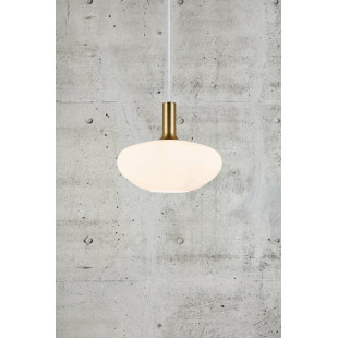 Lampa wisząca szklana Alton 35cm opal / mosiądz Nordlux