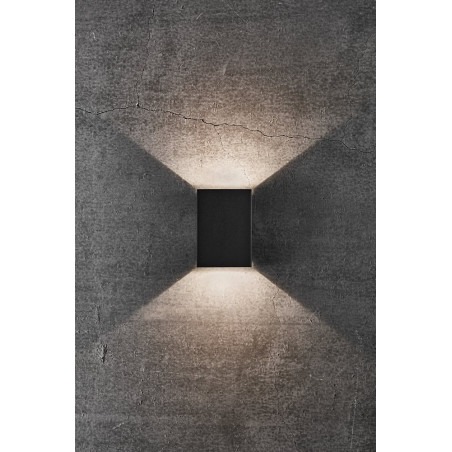 Kinkiet zewnętrzny elewacyjny Fold LED 10cm czarny Nordlux