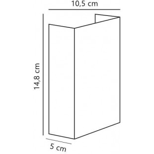 Kinkiet zewnętrzny elewacyjny Fold LED 10cm czarny Nordlux
