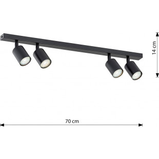 Reflektor sufitowy 4 punktowy Flash 70cm czarny Emibig