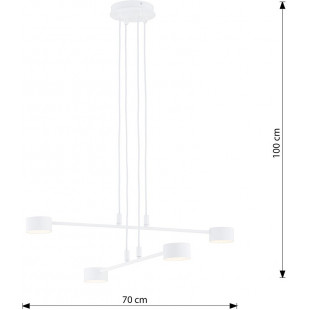 Lampa wisząca 4 punktowa Modus 70cm biała Emibig