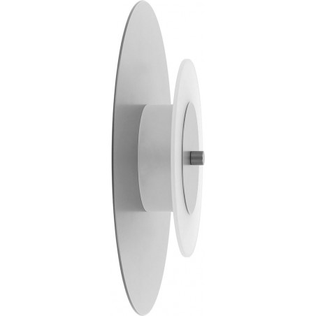 Kinkiet okrągły designerski Aeroplan LED 60cm anode natura szaro-srebrny LoftLight