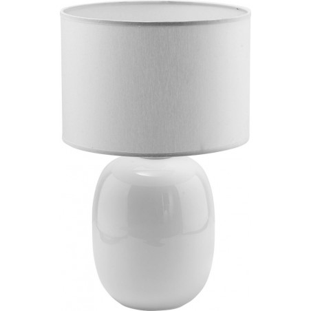 Lampa stołowa szklana podstawa z abażurem Melody 30cm biała TK Lighting