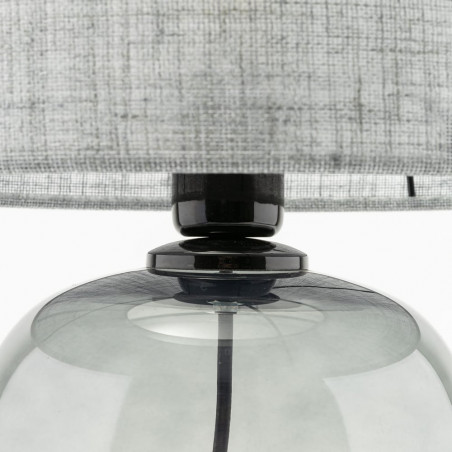 Lampa stołowa szklana podstawa z abażurem Melody 30cm grafitowa TK Lighting